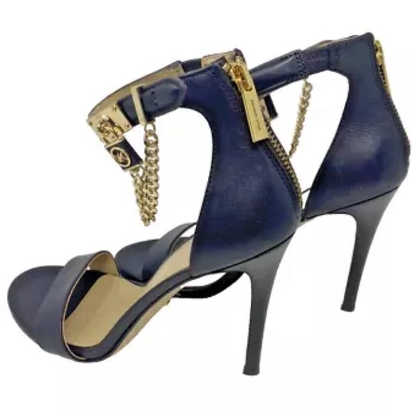 Michael Kors Women's Hamilton Chain Ankle-Strap Dress Sandals 6 Brown - Picture 7 of 10